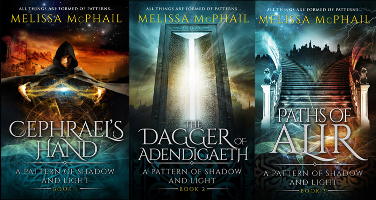 They’re here! Spectacular new covers for A Pattern of Shadow & Light Books 1-3
